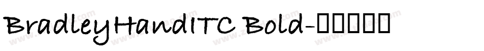 BradleyHandITC Bold字体转换